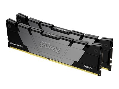 Kingston FURY Renegade - DDR4 - kit - 64 Go: 2 x 32 Go - DIMM 288 broches - 3200 MT/s / PC4-25600 - CL16 - 1.35 V - mémoire sans tampon - non ECC - noir