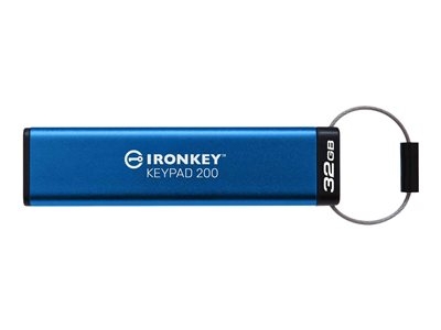 Kingston IronKey Keypad 200 - Clé USB - chiffré - FIPS 140-3 Level 3 - 32 Go - USB 3.2 Gen 1