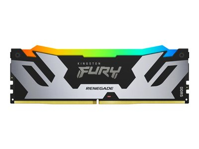 Kingston FURY Renegade RGB - DDR5 - kit - 96 Go: 2 x 48 Go - DIMM 288 broches - 6000 MT/s / PC5-48000 - CL32 - 1.35 V - mémoire sans tampon - non ECC - noir, argent