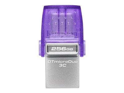 Kingston DataTraveler microDuo 3C - Clé USB - 256 Go - USB 3.2 Gen 1 / USB-C