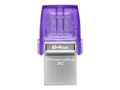 Kingston DataTraveler microDuo 3C - Clé USB - 64 Go - USB 3.2 Gen 1 / USB-C