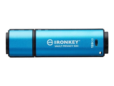Kingston IronKey Vault Privacy 50C - Clé USB - chiffré - 256 Go - USB-C 3.2 Gen 1 - Conformité TAA