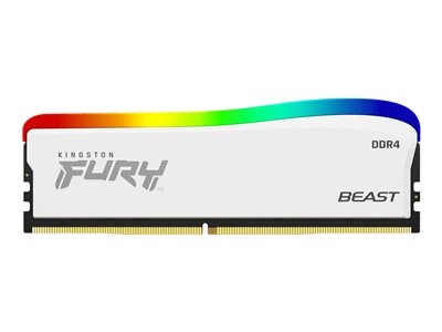 Kingston FURY Beast - Édition spéciale RVB - DDR4 - module - 8 Go - DIMM 288 broches - 3200 MT/s / PC4-25600 - CL16 - 1.35 V - mémoire sans tampon - non ECC - blanc