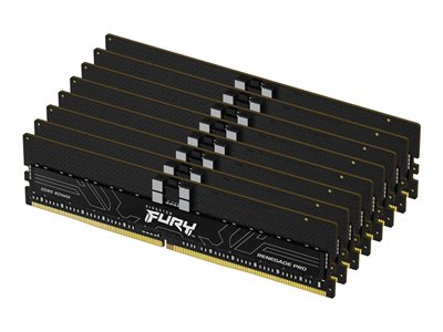 Kingston FURY Renegade Pro - DDR5 - kit - 256 Go: 8 x 32 Go - DIMM 288 broches - 6000 MT/s / PC5-48000 - CL32 - 1.35 V - mémoire enregistré - on-die ECC - noir
