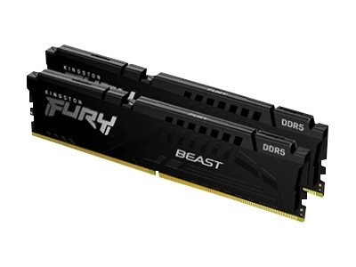 Kingston FURY Beast - DDR5 - kit - 16 Go: 2 x 8 Go - DIMM 288 broches - 5200 MHz / PC5-41600 - CL40 - 1.25 V - mémoire sans tampon - on-die ECC