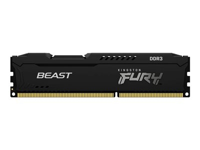 Kingston FURY Beast - DDR3 - kit - 8 Go: 2 x 4 Go - DIMM 240 broches - 1600 MHz / PC3-12800 - CL10 - 1.5 V - mémoire sans tampon - non ECC - noir