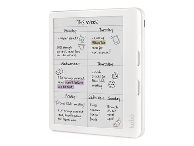Kobo Libra Colour - Lecteur eBook - 32 Go - 7" couleur E Ink Kaleido 3 (1264 x 1680) - écran tactile - Wi-Fi 5, Bluetooth - blanc