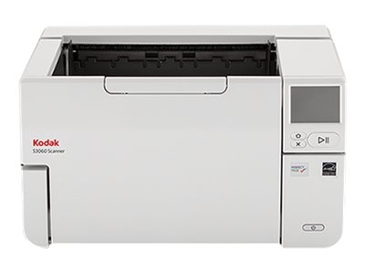 Kodak S3060f - Documentscanner - dubbele CIS - Dubbelzijdig - 305 x 4060 mm - 600 dpi x 600 dpi - tot 60 ppm (mono) / tot 60 ppm (kleur) - ADF (300 vellen) - tot 25000 scans per dag - Gigabit LAN, USB 3.2 Gen 1x1