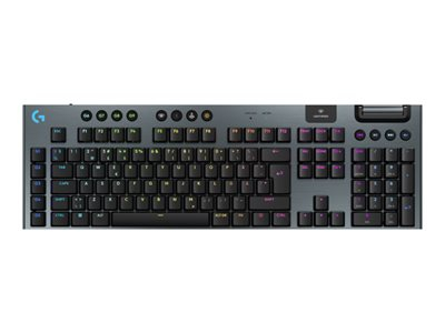Logitech G915 X - Clavier - jeu, LIGHTSPEED - full size - backlit - sans fil - Bluetooth, 2.4 GHz, USB-C - noir