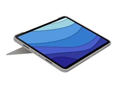 Logitech Combo Touch - Clavier et étui - avec trackpad - rétroéclairé - Apple Smart connector - AZERTY - Français - sable - pour Apple 11-inch iPad Pro (1ère génération, 2e génération, 3ème génération)