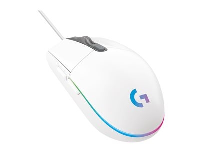 Souris de jeu Logitech G203 LIGHTSYNC - Souris - optique - 6 boutons - filaire - USB - blanc