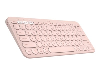 Logitech Clavier Bluetooth multi-appareils K380 - Clavier - sans fil - Bluetooth 3.0 - QWERTY - International US - rose