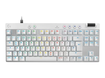 Logitech PRO X RAPID - Clavier - TKL - backlit - USB - QWERTZ - Allemand - commutateur : Linear - blanc