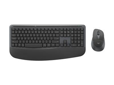 Logitech Signature Comfort Plus Combo MK880 for Business - Ensemble clavier et souris - full size - avec Indicateur de niveau de batterie à LED - sans fil - USB-C, Bluetooth LE - QWERTZ - Allemand - graphite