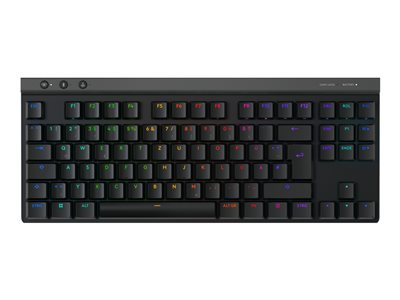Logitech G515 - Clavier - LIGHTSPEED - TKL - backlit - sans fil - 2.4 GHz, Bluetooth, USB - QWERTZ - Tchèque - commutateur : GL Tactile - noir