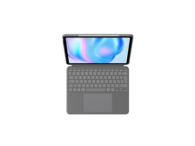 Logitech Combo Touch - Clavier et étui - avec trackpad - rétroéclairé - Apple Smart connector - QWERTY - R.-U. - gris oxford - pour Apple 13-inch iPad Air (M2, M3)
