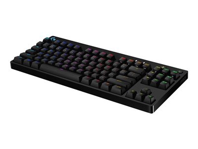 Logitech Clavier de jeu mécanique G Pro - Clavier - backlit - USB - AZERTY - Français - commutateur : GX Blue Clicky - noir