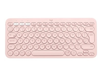 Logitech Clavier Bluetooth multi-appareils K380 - Clavier - sans fil - Bluetooth 3.0 - QWERTY - R.-U. - rose