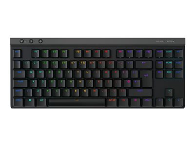 Logitech G515 - Clavier - LIGHTSPEED - TKL - backlit - sans fil - 2.4 GHz, Bluetooth, USB - QWERTY - R.-U. - commutateur : GL Tactile - noir