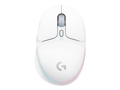 Logitech G G705 - Souris - petites mains - 6 boutons - sans fil - Bluetooth - récepteur USB Logitech LIGHTSPEED - blanc