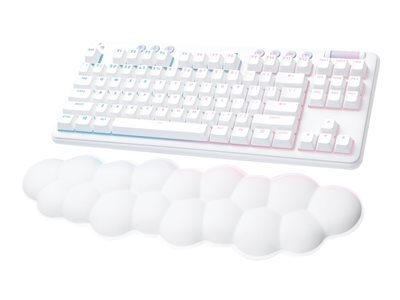 Logitech G715 - Clavier - sans clé - backlit - sans fil - Bluetooth, 2.4 GHz - AZERTY - Français - commutateur : Linear - blanc