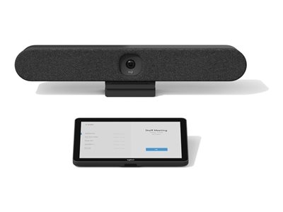 Logitech Tap IP Appliance Room Solutions Huddle + Small Rooms - Kit de vidéo-conférence (Logitech Tap IP, Logitech Rally Bar Huddle) - graphite