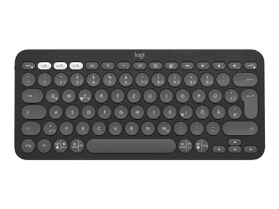 Logitech Pebble Keys 2 K380s - Clavier - sans fil - Bluetooth LE - QWERTY - Espagnol - graphite ton sur ton