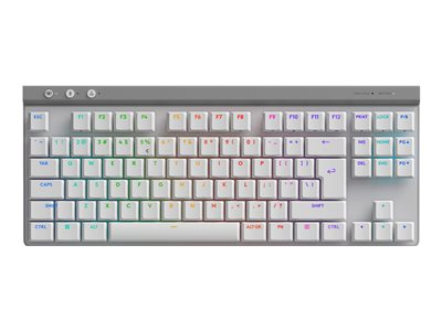 Logitech G515 - Clavier - LIGHTSPEED - TKL - backlit - sans fil - 2.4 GHz, Bluetooth, USB - QWERTY - International US - commutateur : GL Tactile - blanc