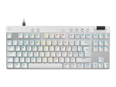 Logitech PRO X RAPID - Clavier - TKL - backlit - USB - QWERTZ - Suisse - commutateur : Linear - blanc