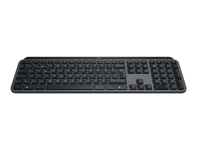 Logitech MX Keys S - Clavier - rétroéclairé - sans fil - Bluetooth LE - QWERTZ - Allemand - commutateur : commutateurs à clé à ciseaux - graphite - avec Palm Rest