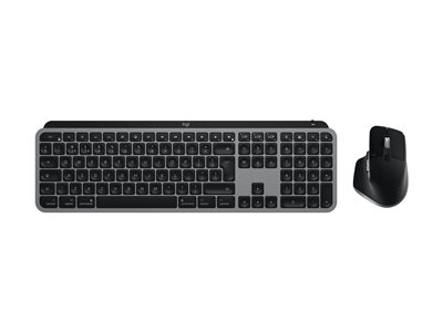 Logitech Master Series MX Keys S Combo for Mac - Keyboard and mouse set - full size - backlit - wireless - Bluetooth LE - QWERTZ - German - space grey