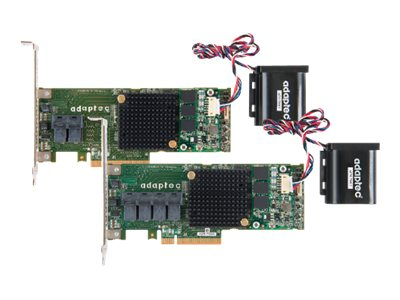 Microchip Adaptec RAID 71605Q - Contrôleur de stockage - 4 Canal - SATA 6Gb/s / SAS 6Gb/s - profil bas - RAID 0, 1, 5, 6, 10, 50, 60 - PCIe 3.0 x8 - avec batterie de sauvegarde de mémoire Adaptec Flash Module 700