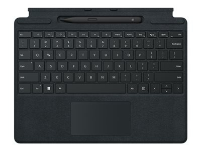 Microsoft Surface Pro Signature Keyboard - Clavier - avec pavé tactile, accéléromètre, plateau de rangement et de chargement du Surface Slim Pen 2 - QWERTZ - Suisse - noir - avec Slim Pen 2 - pour Surface Pro 8, Pro X