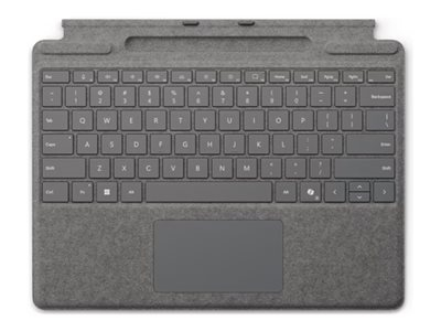 Microsoft Clavier Signature pour Surface Pro - Clavier - avec trackpad, accéléromètre, plateau de rangement et de chargement du Surface Slim Pen 2 - AZERTY - Belge - platine - pour Microsoft Surface Pro 8, Pro 8 for Business, Pro 9, Pro 9 for Business, Pro 10 for Business, Pro (11th Edition), Pro for Business (11th Edition)