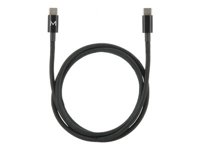 Mobilis - Câble USB - USB-C (M) pour USB-C (M) - 2 m - Alimentation USB (100 W) - noir