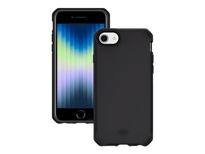 Mobilis SPECTRUM - Coque de protection pour téléphone portable - robuste - recyclé, antimicrobien - Impacthane - noir - pour Apple iPhone 7, 8, SE (2e génération), SE (3rd generation)
