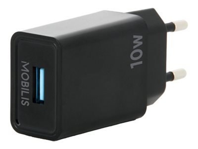 Mobilis - Adaptateur secteur - rapide - 10.5 Watt - QC (USB) - noir - Europe