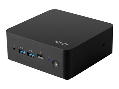 MSI Cubi NUC 1MG 002EU - Mini PC Core 5 120U / jusqu'à 5 GHz - RAM 8 Go - SSD 512 Go - NVMe - Intel Graphics - IEEE 802.11ax (Wi-Fi 6E), Bluetooth 5.3, Gigabit Ethernet, 2.5 Gigabit Ethernet - Win 11 Pro - moniteur : aucun - noir