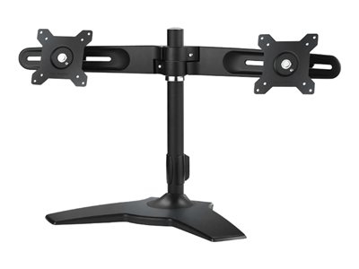AG Neovo DMS-01D - Kit de montage (fixation par pince pour bureau) - inclinaison et rotation - pour 2 écrans LCD - plastique, acier, alliage d'aluminium - noir, argent - Taille d'écran : jusqu'à 24 pouces