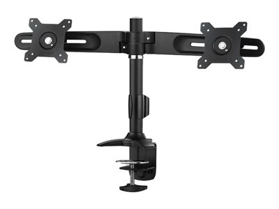 AG Neovo DMC-02D - Kit de montage (fixation par pince pour bureau) - inclinaison et rotation - pour 2 écrans LCD - plastique, acier, alliage d'aluminium - noir, argent - Taille d'écran : 24"