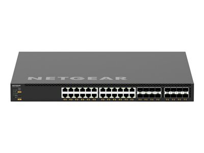 NETGEAR M4350-24X8F8V - Commutateur - C3 - Géré - 24 x 100/1000/2.5G/5G/10GBase-T (PoE++) + 8 x Ethernet 10 Go SFP+ + 8 x 25 Gigabits SFP28 - flux d'air de l'avant vers l'arrière - Montable sur rack - PoE++ (290 W)