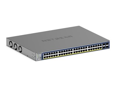 NETGEAR Smart GS752TXP - V3 - switch - L3 Lite - intelligent - 48 x 10/100/1000 (PoE+) + 4 x SFP+ - desktop, rack-uitvoering - PoE+ (380 W)