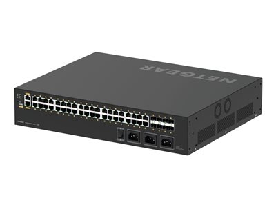 NETGEAR M4250-40G8XF-PoE++ - Commutateur - C3 - Géré - 40 x 10/100/1000 (PoE++) + 8 x 1 Gigabit / 10 Gigabit SFP+ - flux d'air côte à côte - Montable sur rack - PoE++ (2880 W)