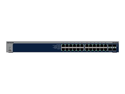 NETGEAR XS724TM - Commutateur - 2+/L3 Lite - intelligent - 24 x 10/25 Gigabit Ethernet + 4 x 1 Gigabit / 10 Gigabit SFP+ - de bureau, Montable sur rack