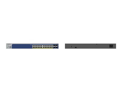 NETGEAR Smart GS728TXUP - V3 - commutateur - L3 Lite - intelligent - 24 x 10/100/1000 (PoE++) + 4 x 10 Gigabit SFP+ - de bureau, Montable sur rack - PoE++
