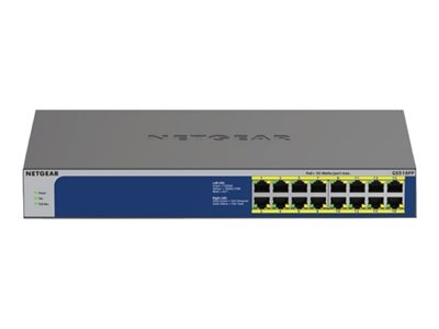 NETGEAR GS516PP - Commutateur - non géré - 16 x 10/100/1000 (PoE+) - de bureau, Montable sur rack - PoE+ (260 W)