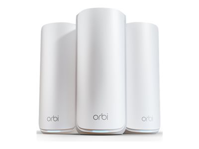NETGEAR Orbi 870 Series RBE873 - Système Wi-Fi - (routeur, 2 rallonges) - jusqu'à 9000 pieds carrés - maillage 10GbE, 2.5GbE, Wi-Fi 7 Multi-Bande