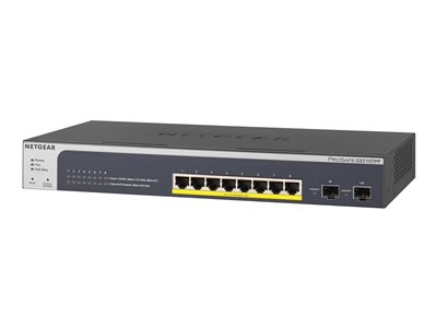 NETGEAR Smart GS510TPP - Commutateur - L3 Lite - intelligent - 8 x 10/100/1000 (PoE+) + 2 x SFP - de bureau, Montable sur rack - PoE+ (190 W)