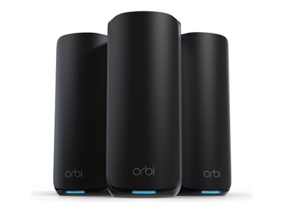 NETGEAR Orbi 870 Series RBE873 - Système Wi-Fi - (routeur, 2 rallonges) - jusqu'à 9000 pieds carrés - maillage 10GbE, 2.5GbE, Wi-Fi 7 Multi-Bande