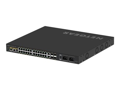NETGEAR M4250-26G4F-PoE++ - Commutateur - C3 - Géré - 24 x 10/100/1000 (PoE++) + 2 x 10/100/1000 + 4 x 1000Base-X SFP - flux d'air côte à côte - Montable sur rack - PoE++ (1440 W)